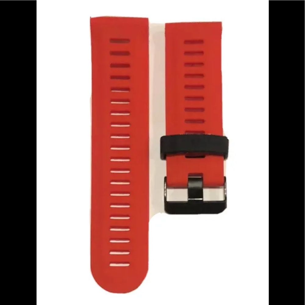 Watch Band 25mm Red Black Silicone Rubber Replacement 4 Nixon 51-30 Strap Garmin